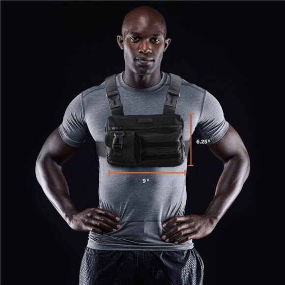 Tactical Inspired Sports Utility Chest Pack. Chest Bag For Men - Picture 2 of 8